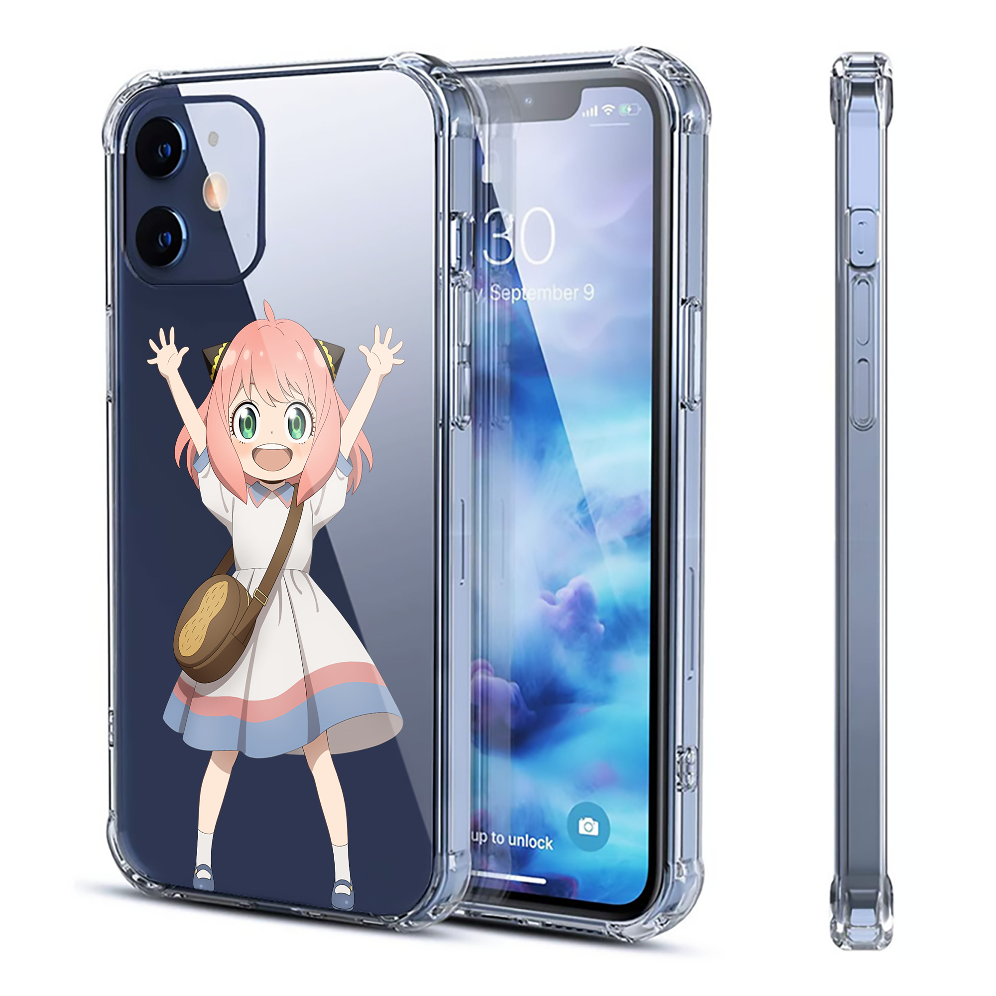 （画像用） SPY×FAMILY间谍家家酒 【iPhone 12シリーズ対応】透明スマホケース（クリアソフトケース）